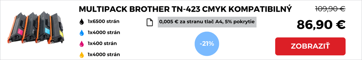 MULTIPACK BROTHER TN-423 CMYK KOMPATIBILNÝ