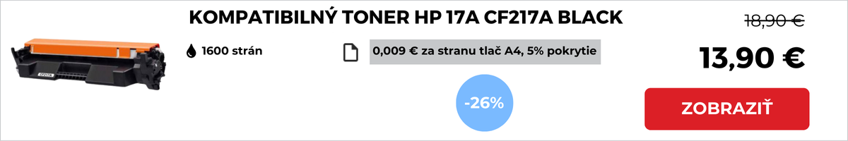 KOMPATIBILNÝ TONER HP 17A CF217A BLACK