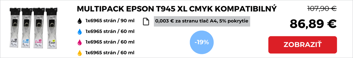 MULTIPACK EPSON T945 XL CMYK KOMPATIBILNÝ