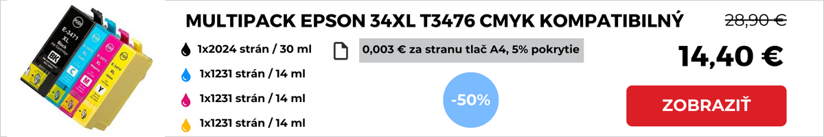 MULTIPACK EPSON 34XL T3476 CMYK (C13T34764010) KOMPATIBILNÝ