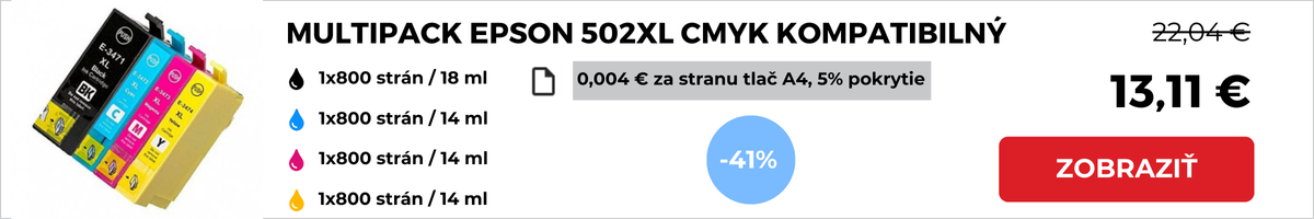 MULTIPACK EPSON 502XL (C13T02W64010) CMYK KOMPATIBILNÝ