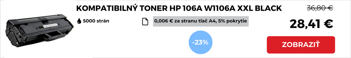 KOMPATIBILNÝ TONER HP 106A W1106A XXL BLACK